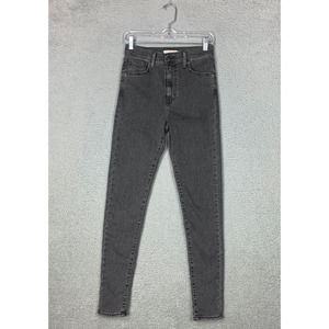 Levi's Jeans Womens Size 28 Gray Black Mile High Super Skinny Cotton Blend